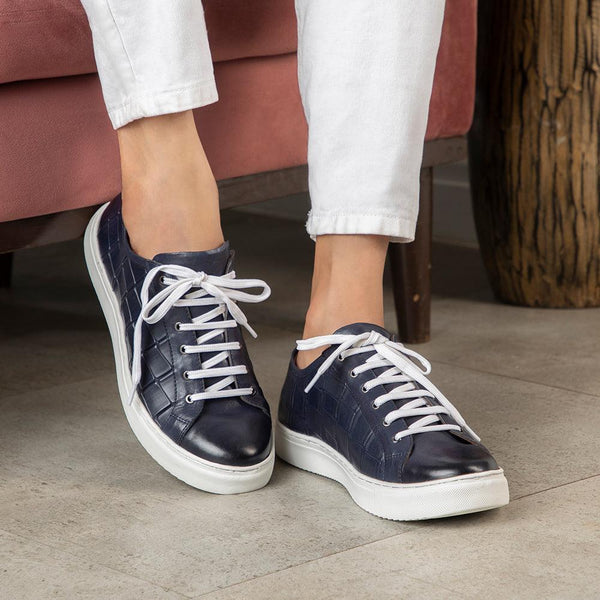 Buy Blue Men s Sneakers The Krun Blue Tresmode