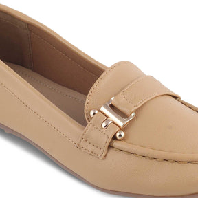 The Lativa Beige Women's Dress Loafers Tresmode - Tresmode