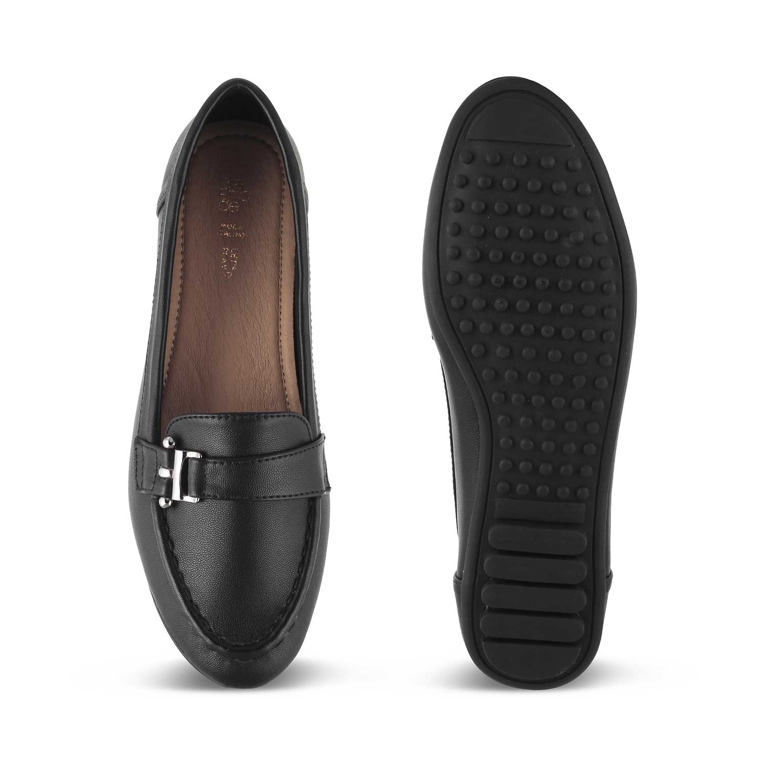 The Lativa Black Women's Dress Loafers Tresmode - Tresmode