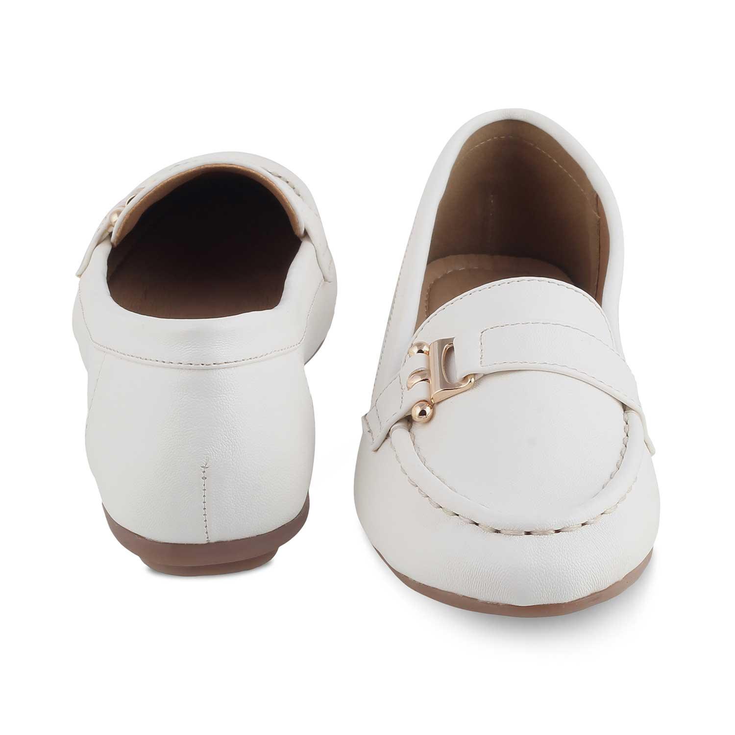 The Lativa White Women's Dress Loafers Tresmode - Tresmode