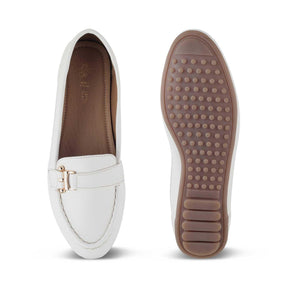 The Lativa White Women's Dress Loafers Tresmode - Tresmode