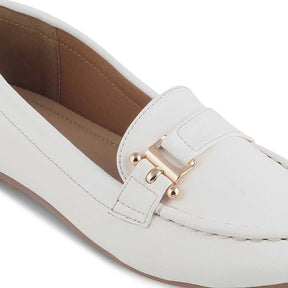 The Lativa White Women's Dress Loafers Tresmode - Tresmode