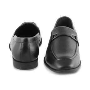 The Leven Black Men's Leather Loafers Tresmode - Tresmode