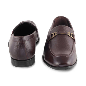 The Leven Brown Men's Leather Loafers Tresmode - Tresmode