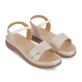 The Linz Gold Women's Casual Wedge Sandals Tresmode - Tresmode