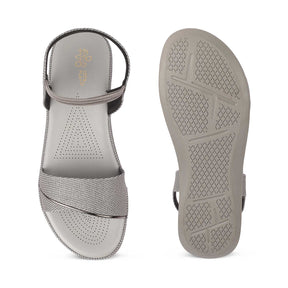 The Linz Grey Women's Casual Wedge Sandals Tresmode - Tresmode