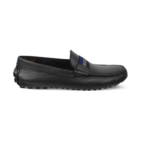 The Macario Black Men's Handcrafted Leather Driving Loafers Tresmode - Tresmode