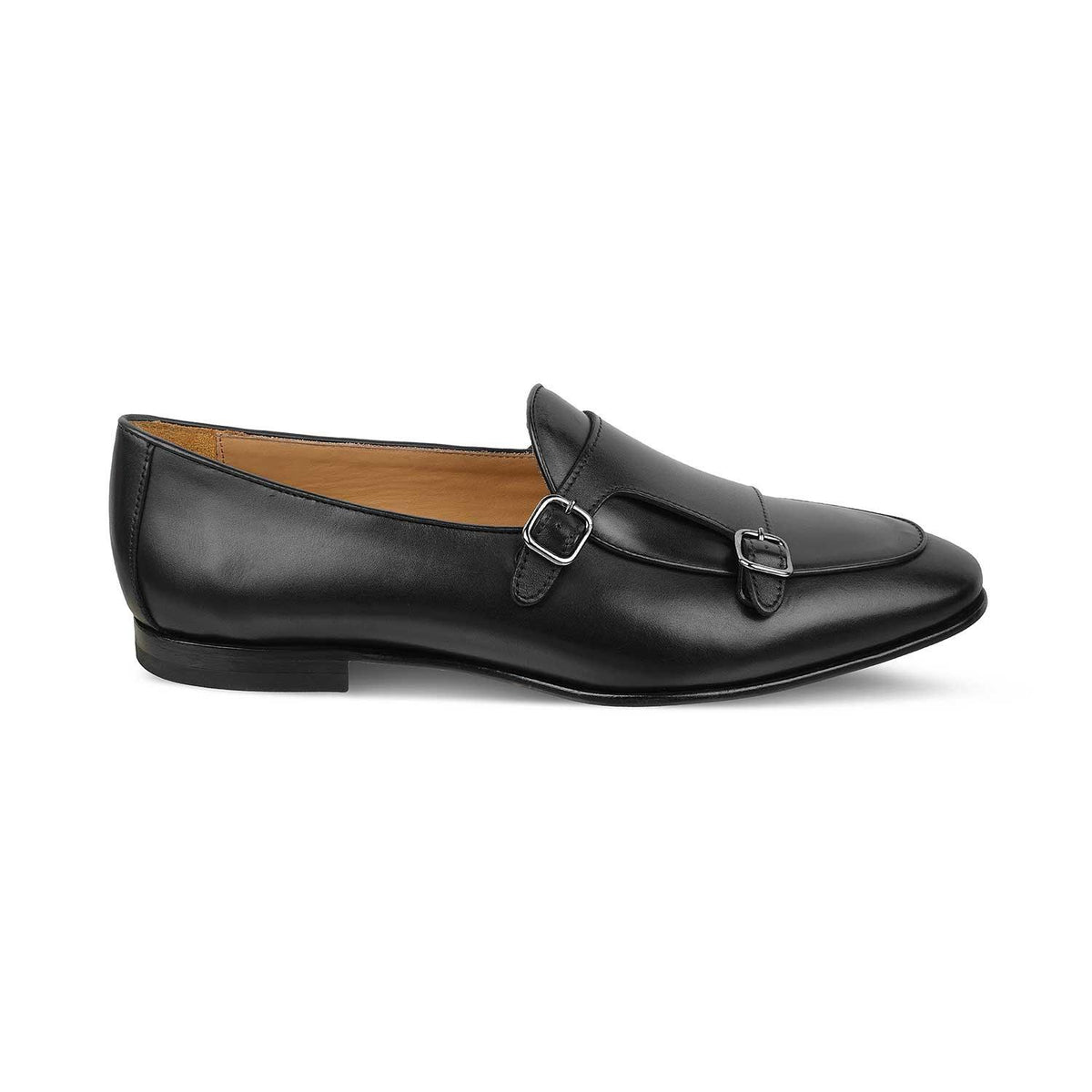 The Maccabeo Black Men's Handcrafted Double Monk Shoes Tresmode - Tresmode