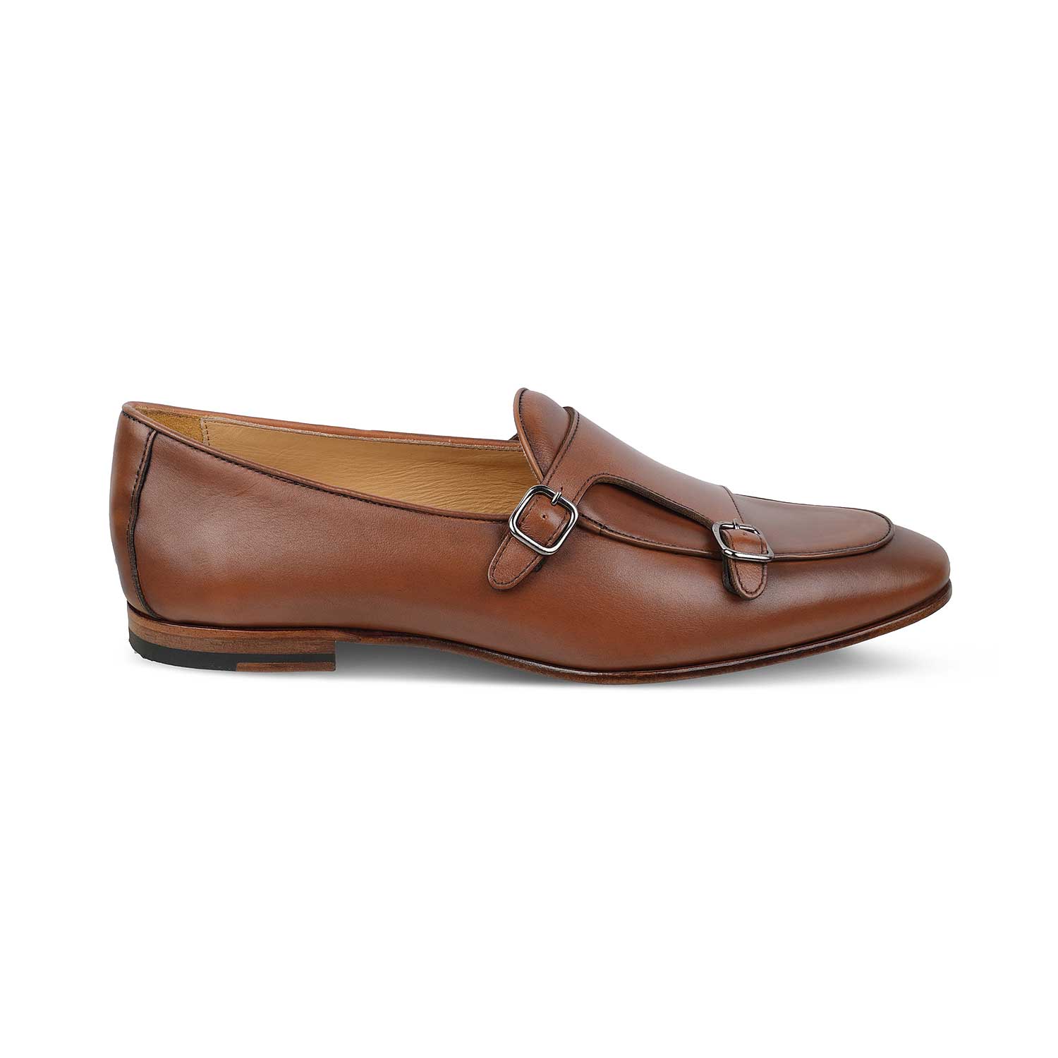 The Maccabeo Brown Men's Handcrafted Double Monk Shoes Tresmode - Tresmode