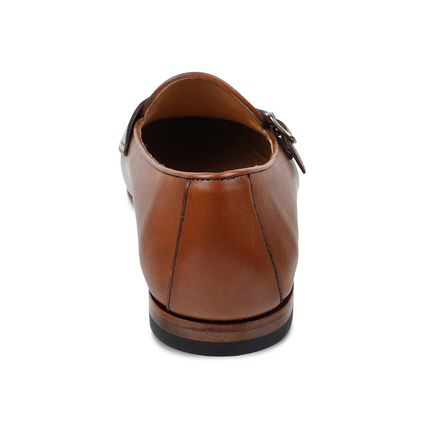 The Maccabeo Tan Men's Handcrafted Double Monk Shoes Tresmode - Tresmode