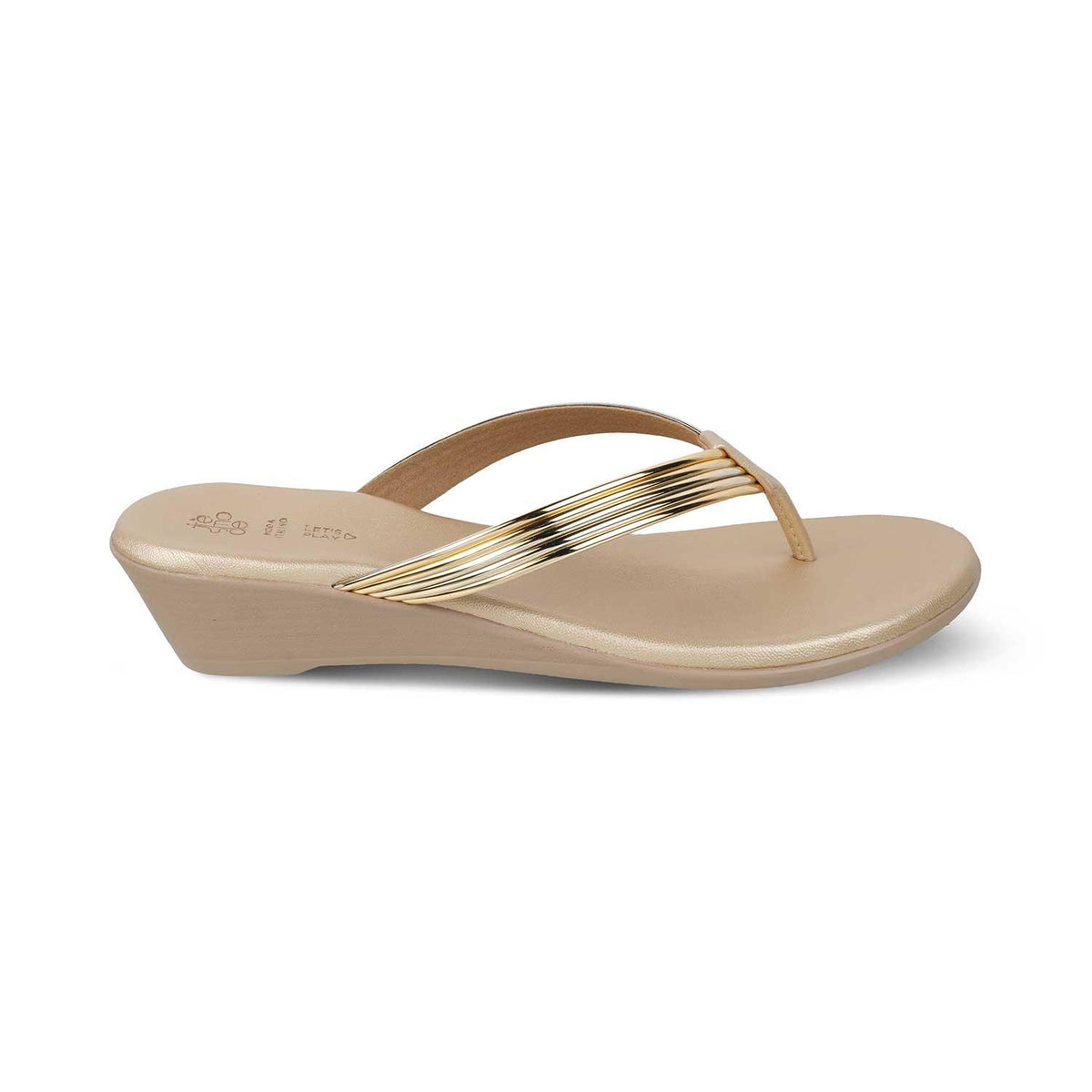 The Macks Gold Women's Dress Wedge Sandals Tresmode - Tresmode