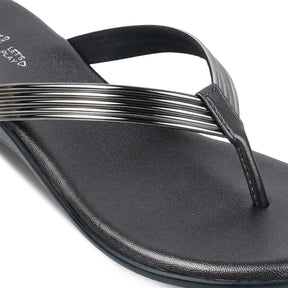 The Macks Pewter Women's Dress Wedge Sandals Tresmode - Tresmode