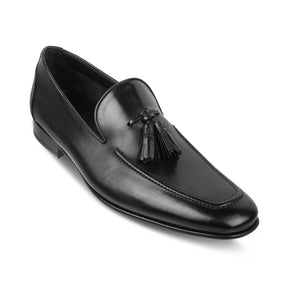 The Maffeo Black Men's Handcrafted Leather Loafers Tresmode - Tresmode