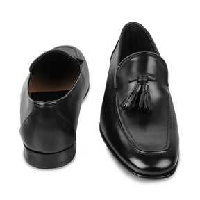 The Maffeo Black Men's Handcrafted Leather Loafers Tresmode - Tresmode