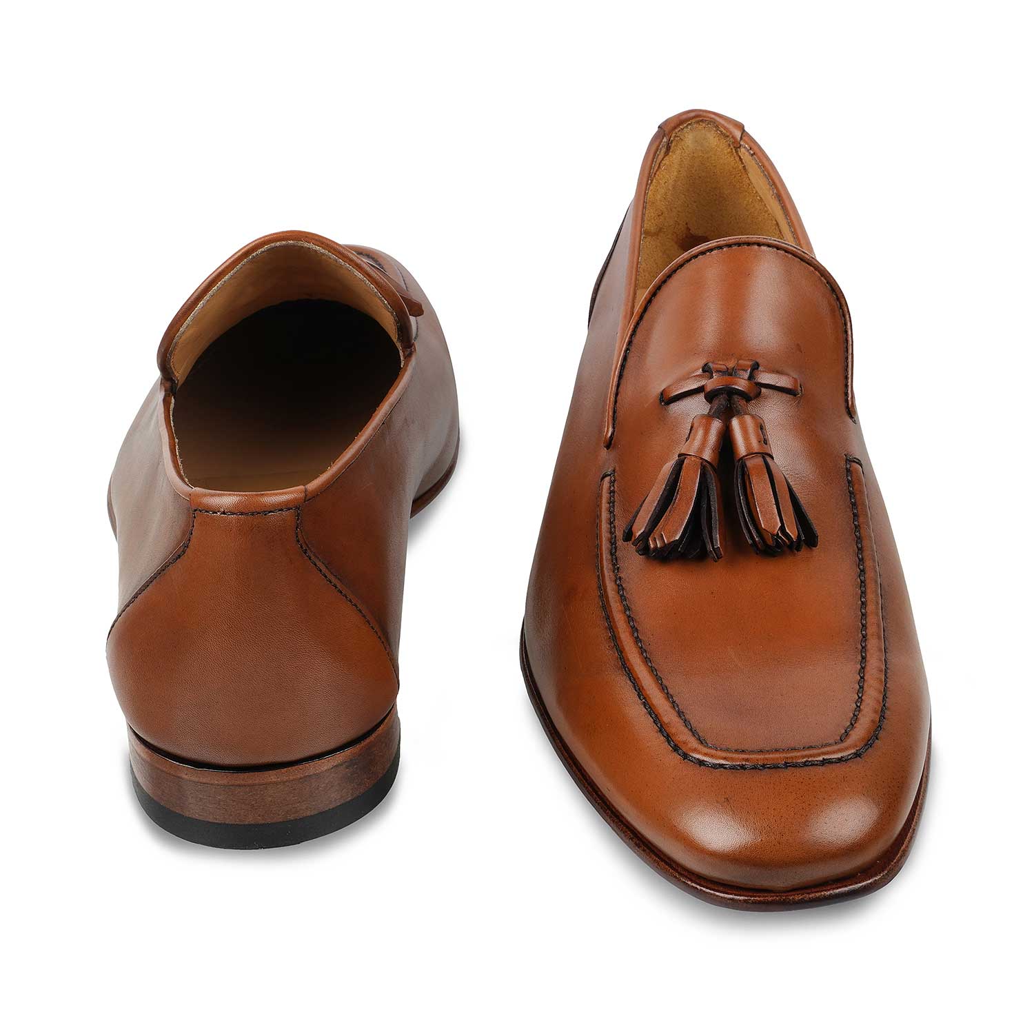 The Maffeo Tan Men's Handcrafted Leather Loafers Tresmode - Tresmode