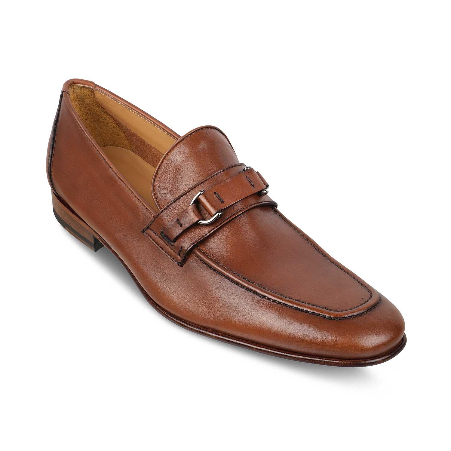 The Magno Tan Men's Handcrafted Leather Loafers Tresmode - Tresmode