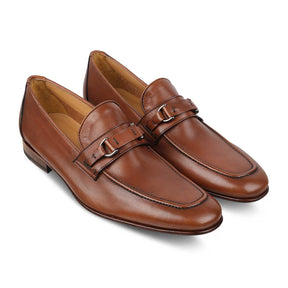 The Magno Tan Men's Handcrafted Leather Loafers Tresmode - Tresmode