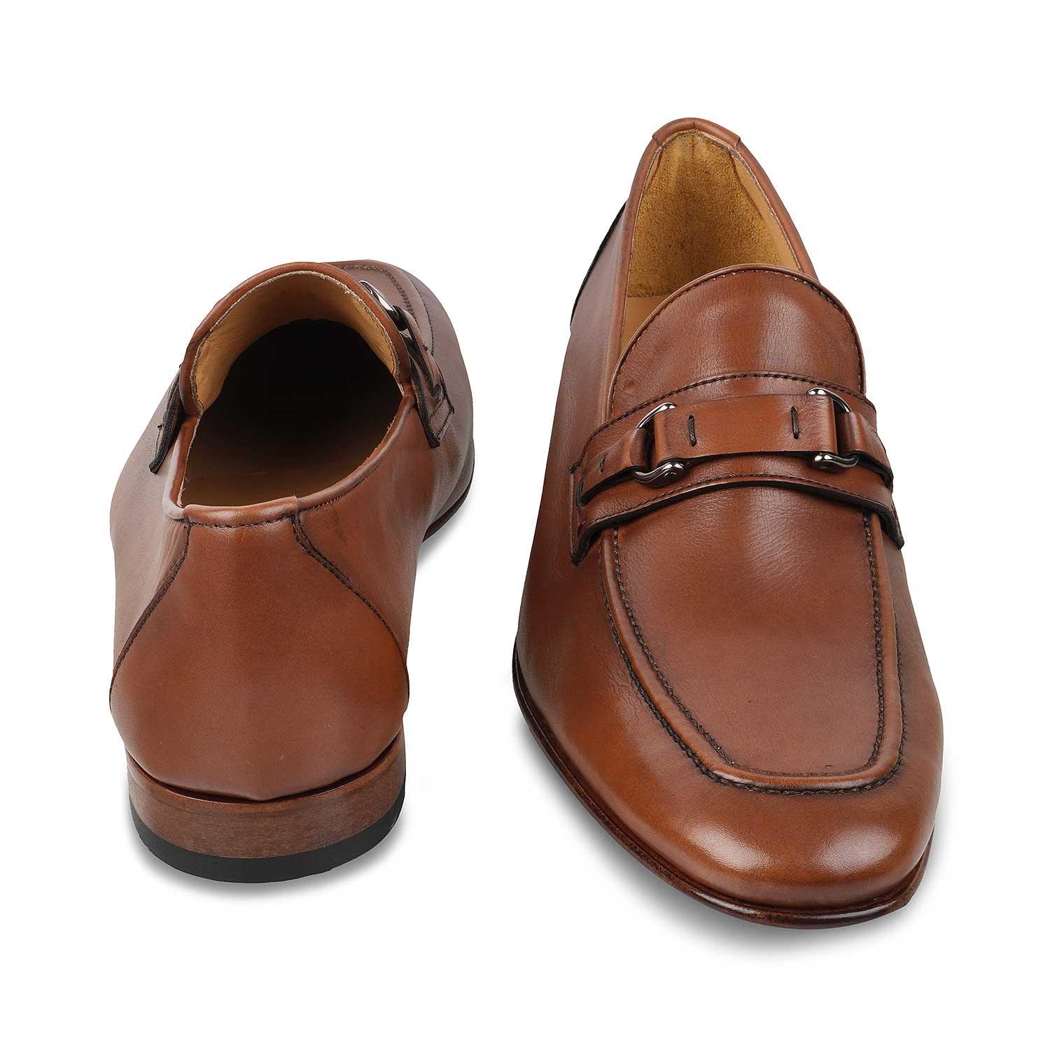 The Magno Tan Men's Handcrafted Leather Loafers Tresmode - Tresmode