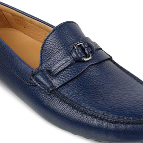 The Maiorico Blue Men's Handcrafted Leather Driving Loafers Tresmode - Tresmode