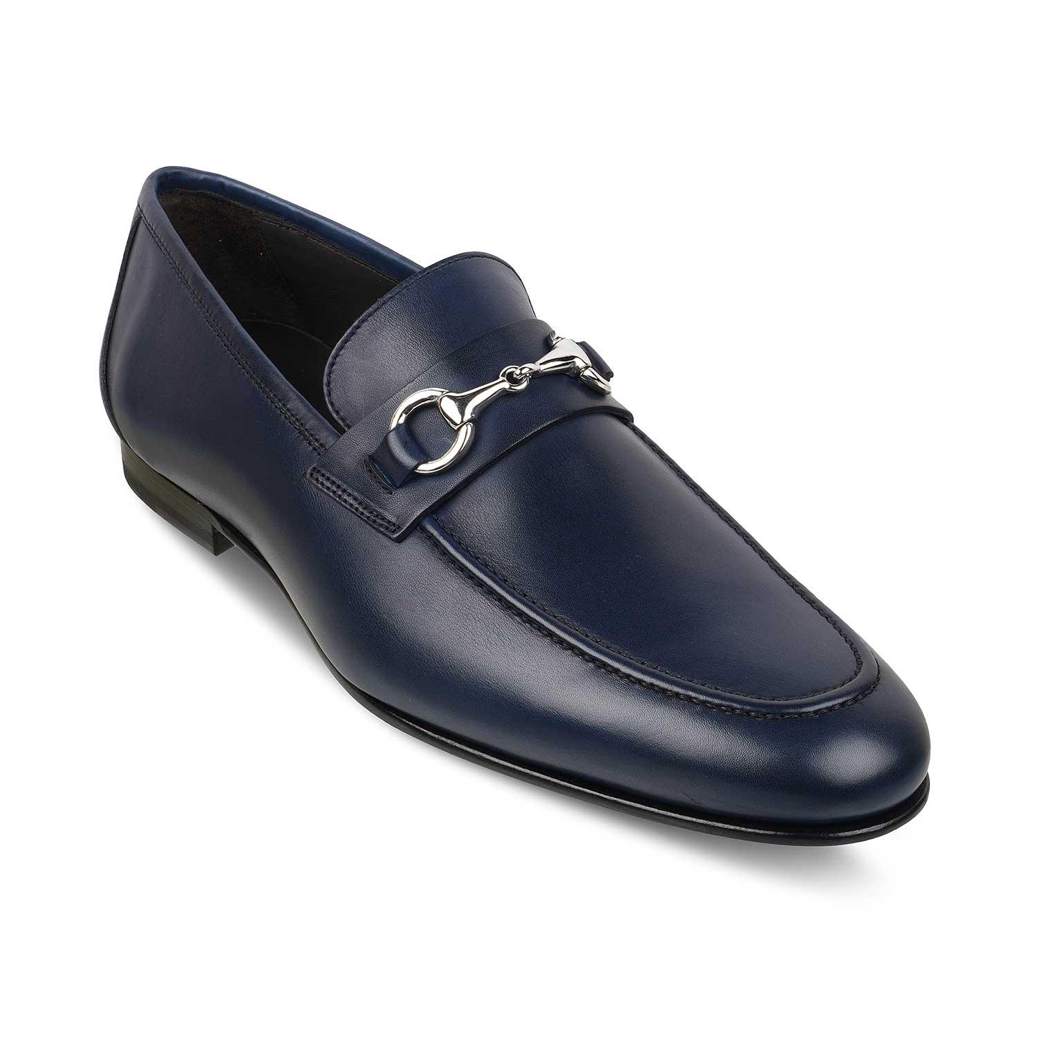 The Malco Blue Men's Handcrafted Leather Loafers Tresmode - Tresmode