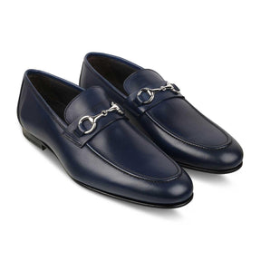 The Malco Blue Men's Handcrafted Leather Loafers Tresmode - Tresmode