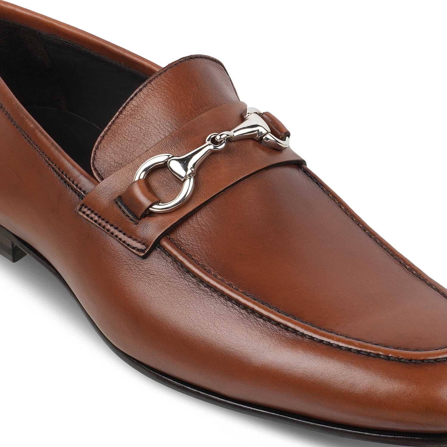 The Malco Tan Men's Handcrafted Leather Loafers Tresmode - Tresmode