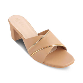 The Malua Beige Women's Dress Block Heel Sandals Tresmode - Tresmode