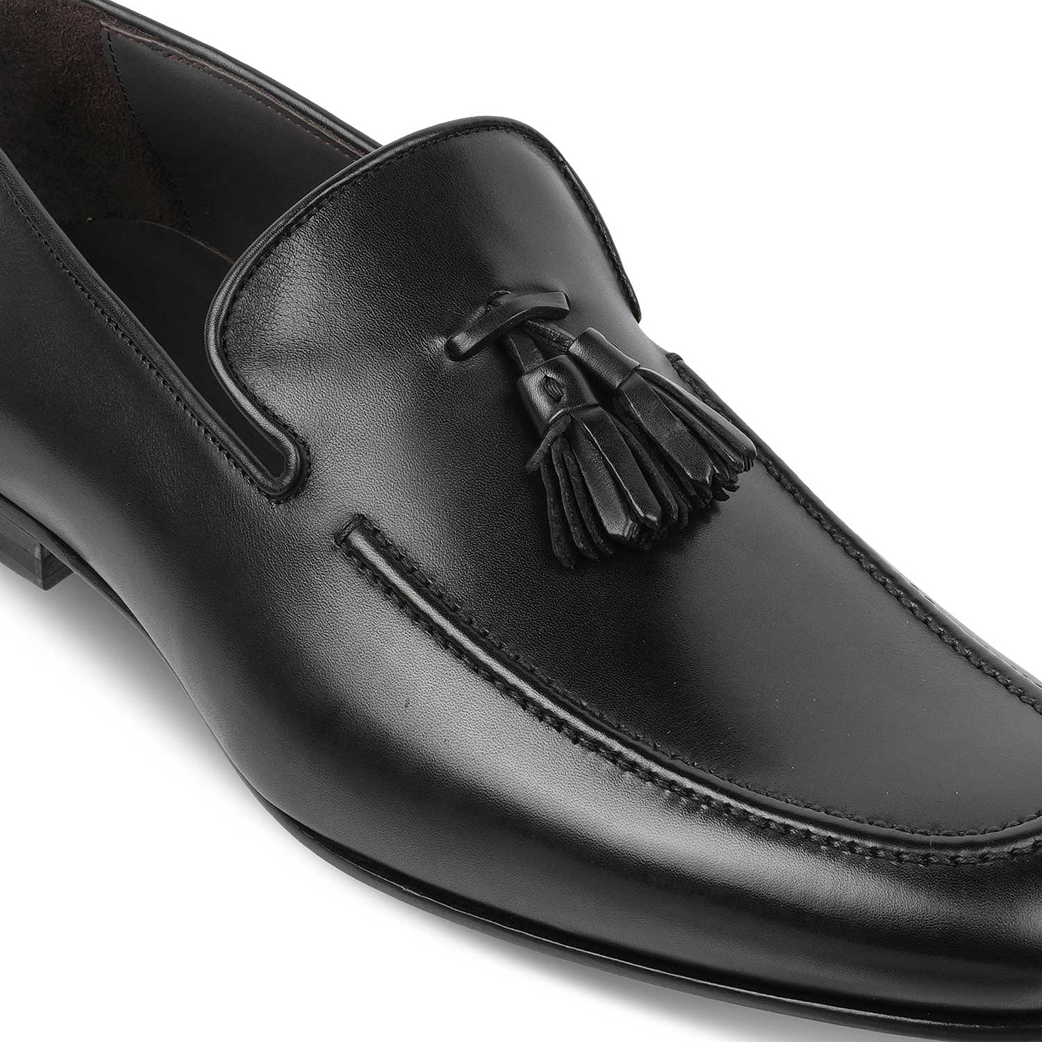 The Mancio Black Men's Handcrafted Leather Loafers Tresmode - Tresmode