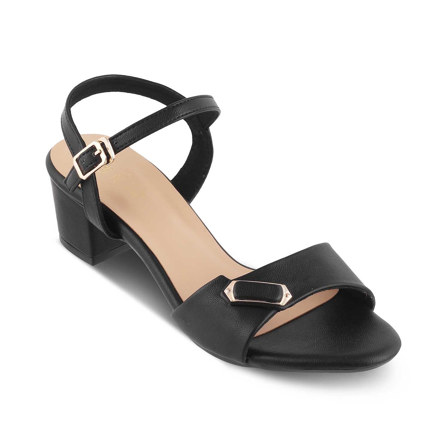 The Maui Black Women's Dress Block Heel Sandals Tresmode - Tresmode