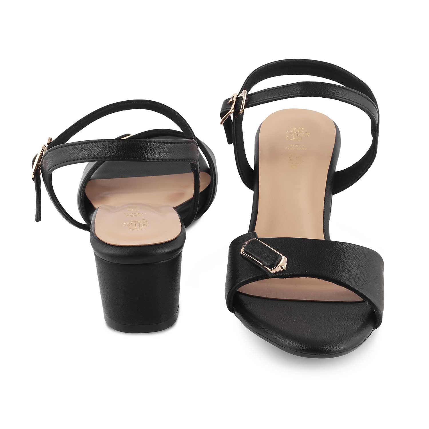 The Maui Black Women's Dress Block Heel Sandals Tresmode - Tresmode