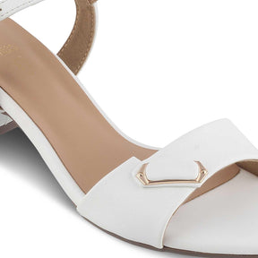 The Maui White Women's Dress Block Heel Sandals Tresmode - Tresmode