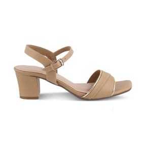 The Max Beige Women's Dress Block Heel Sandals Tresmode - Tresmode