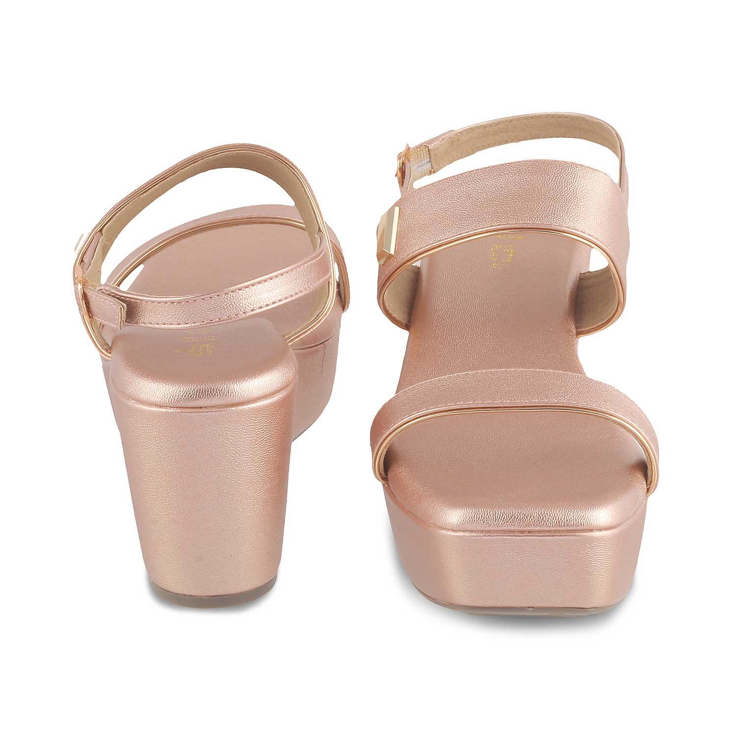 The Meteor Champagne Women's Dress Wedge Sandals Tresmode - Tresmode