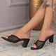 The Miko Black Women's Dress Block Heel Sandals Tresmode