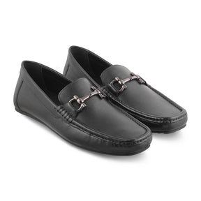 The Milane Black Men's Leather Loafers Tresmode - Tresmode