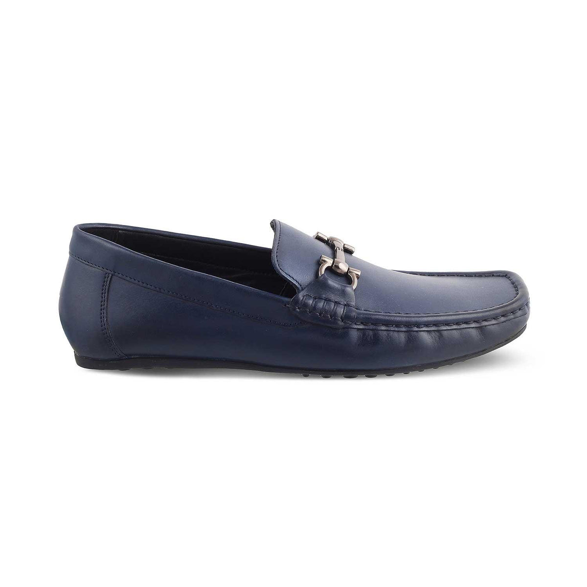 The Milane Blue Men's Leather Loafers Tresmode - Tresmode