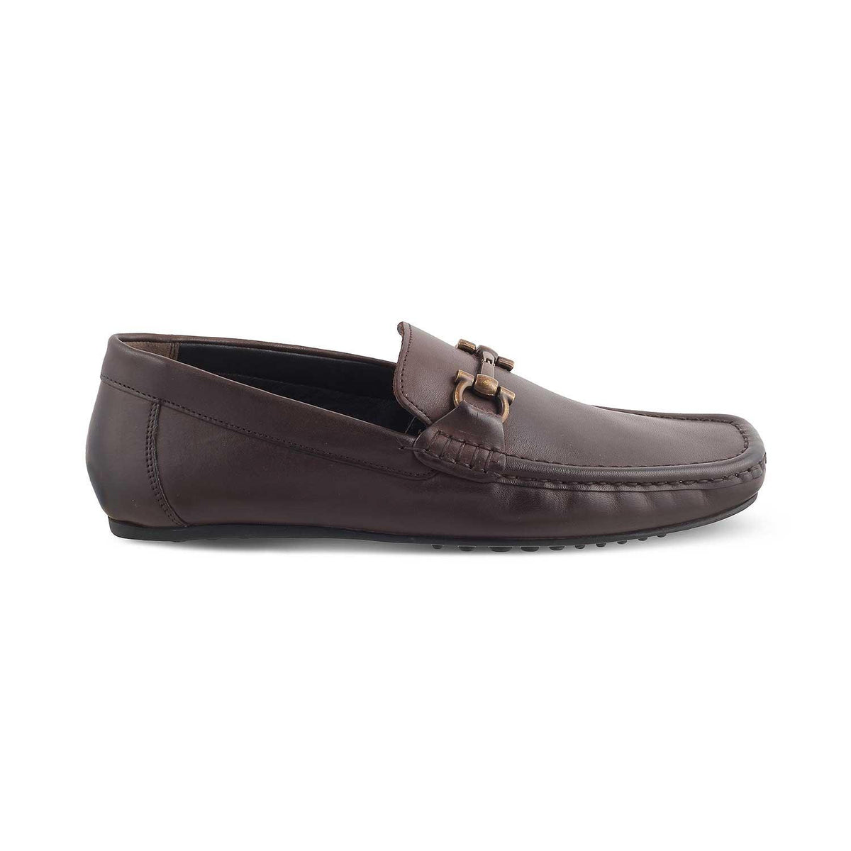 The Milane Brown Men's Leather Loafers Tresmode - Tresmode