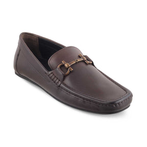 The Milane Brown Men's Leather Loafers Tresmode - Tresmode