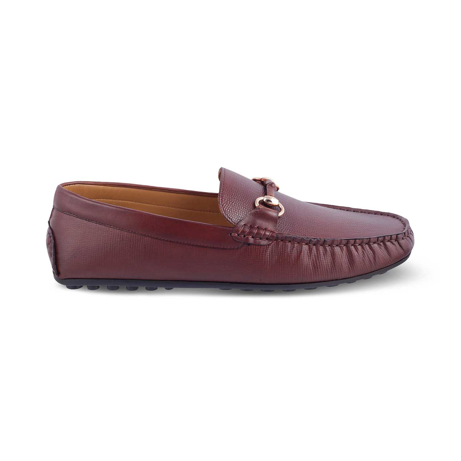 The Mills Tan Men's Leather Driving Loafers Tresmode - Tresmode