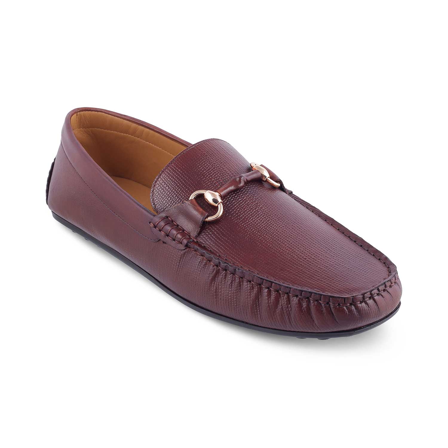The Mills Tan Men's Leather Driving Loafers Tresmode - Tresmode