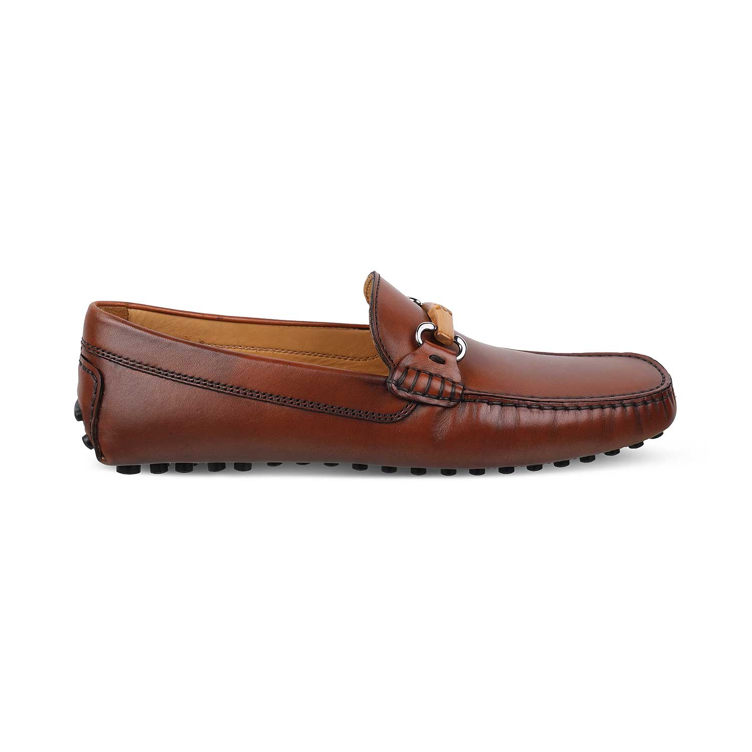 The Mirocleto Brown Men's Handcrafted Leather Driving Loafers Tresmode - Tresmode