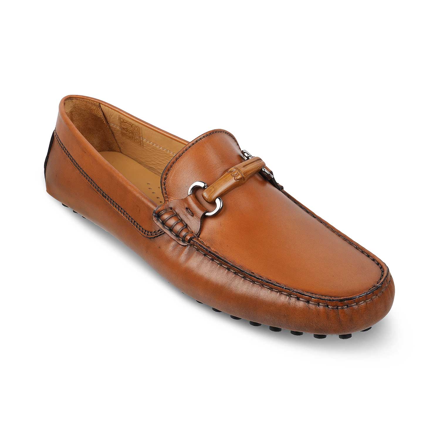 The Mirocleto Tan Men's Handcrafted Leather Driving Loafers Tresmode - Tresmode