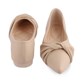 The Molino Beige Women's Dress Ballerinas Tresmode - Tresmode