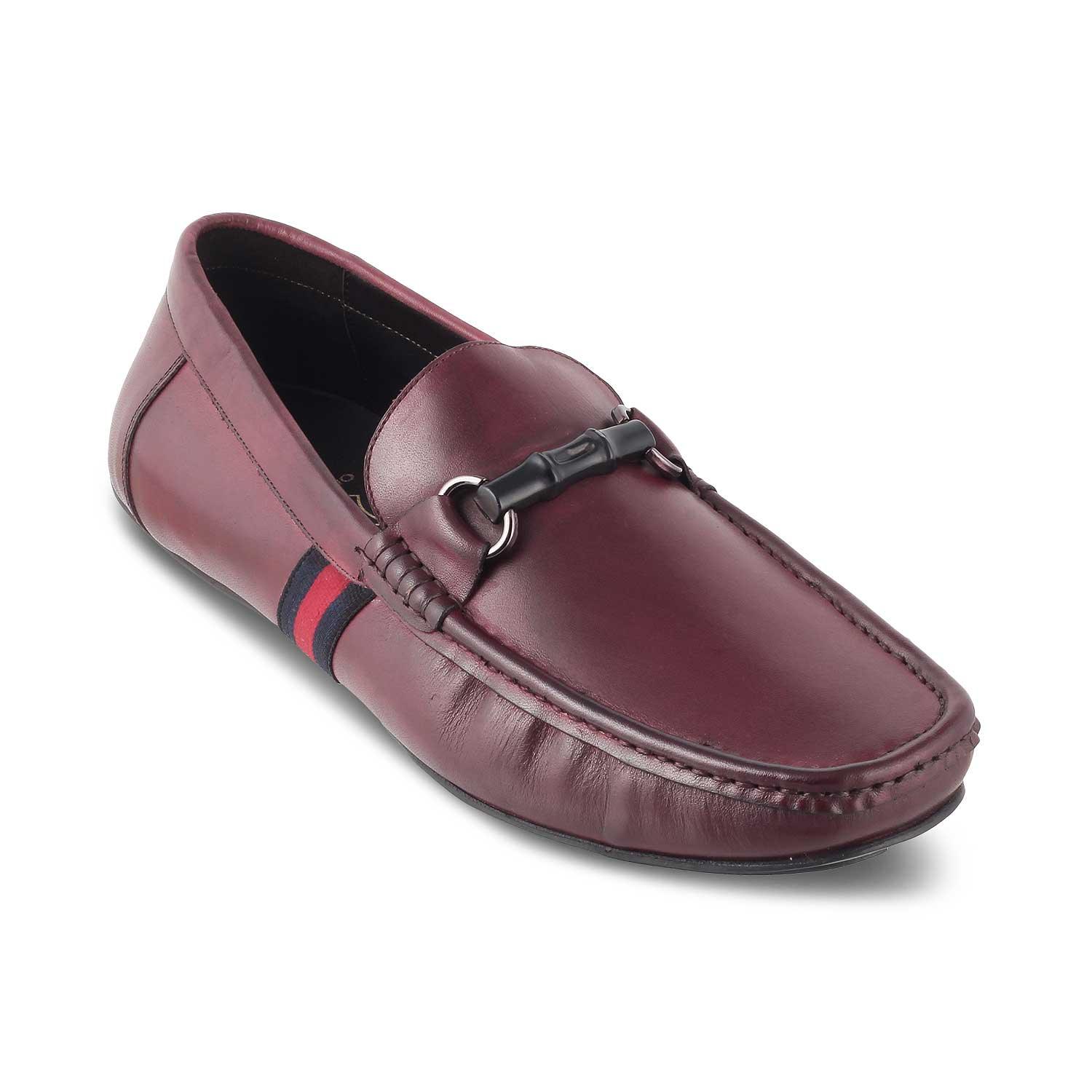 The Monacoa Wine Men's Handcrafted Leather Driving Loafers Tresmode - Tresmode