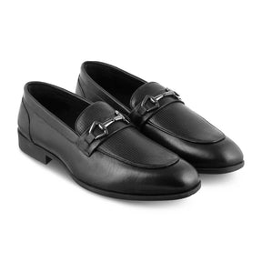 The Montli Black Men's Leather Loafers Tresmode - Tresmode