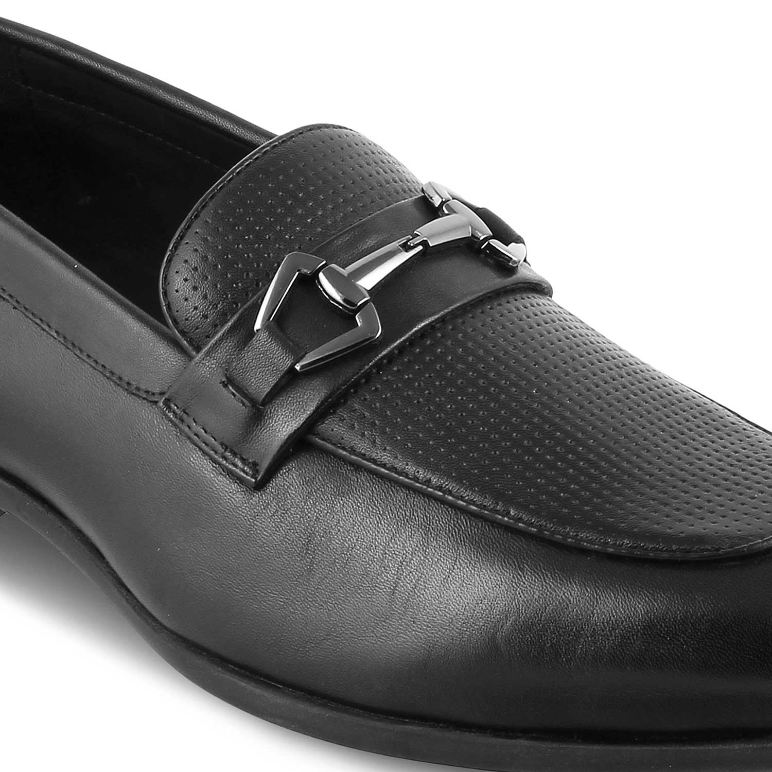 The Montli Black Men's Leather Loafers Tresmode - Tresmode