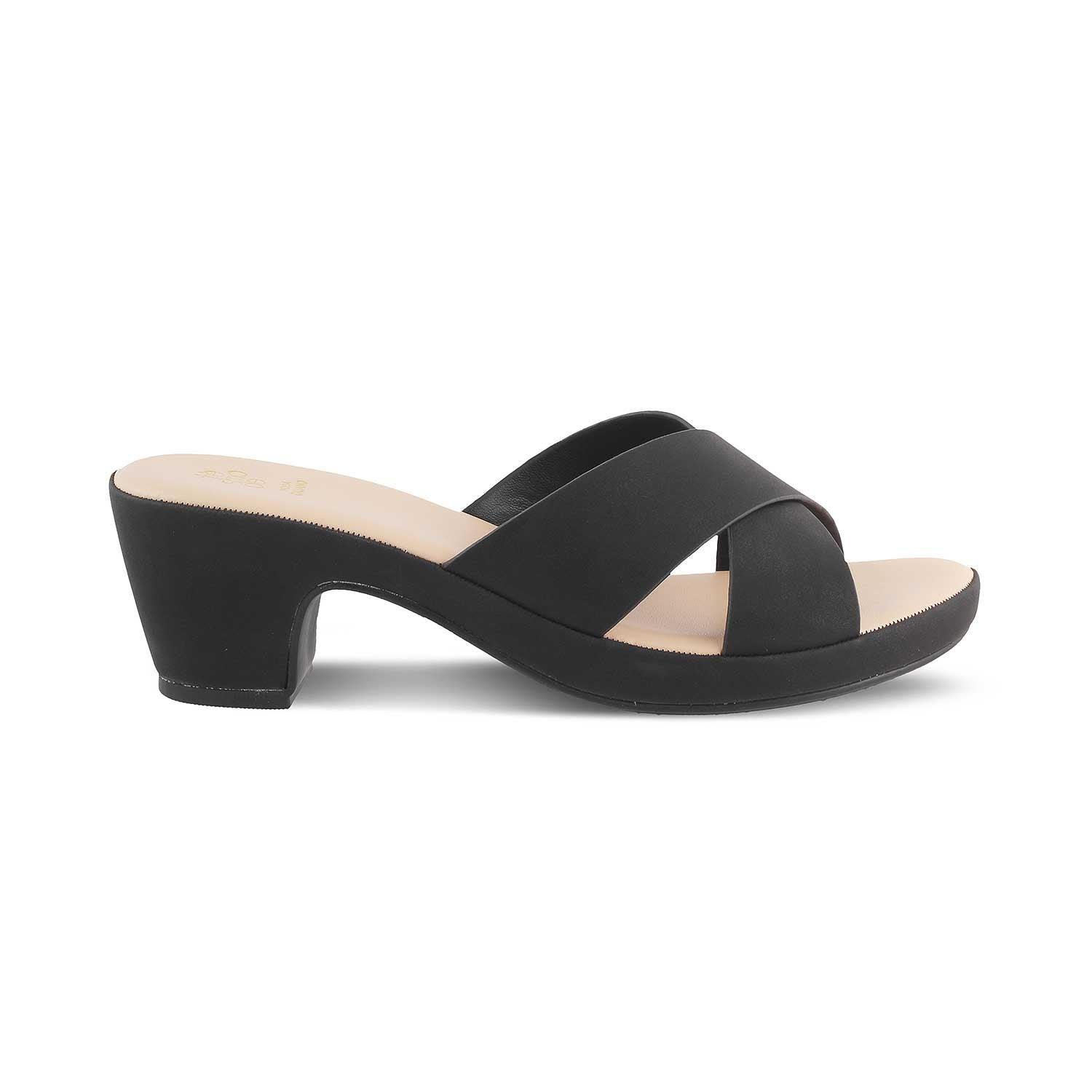 The Montreal Black Women's Casual Block Heel Sandals Tresmode - Tresmode