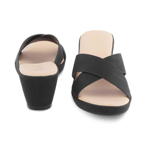 The Montreal Black Women's Casual Block Heel Sandals Tresmode - Tresmode