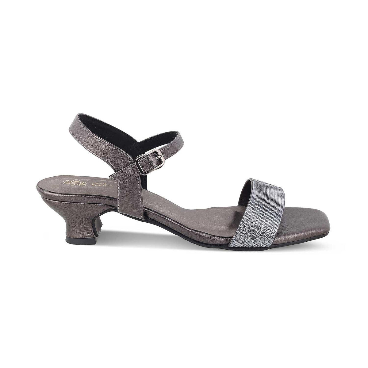 The Monty Pewter Women's Dress Block Heel Sandals Tresmode - Tresmode