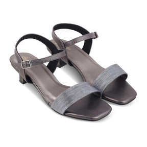 The Monty Pewter Women's Dress Block Heel Sandals Tresmode - Tresmode